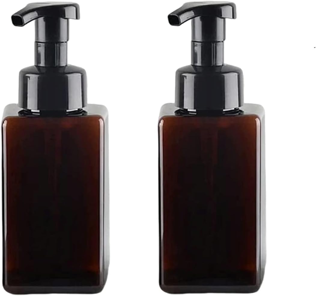 Foaming Soap Dispenser, 450ml(16oz) Refillable Modern Square Pump Bottle for Shampoo, Body Wash