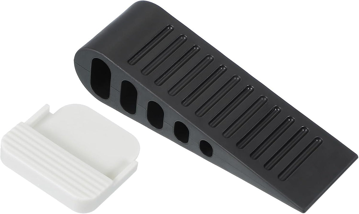 PATIKIL Rubber Door Stoppers for Bottom of Door, Door Wedge Stopper with Holder Sturdy Stackable