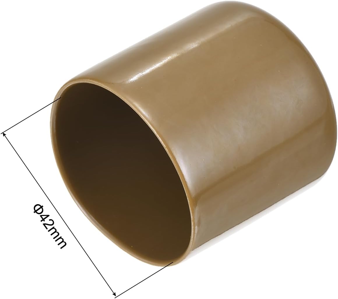 uxcell 20pcs Rubber End Caps 42mm(1 5/8") ID Vinyl PVC Round Tube Bolt Cap Cover Screw Thread