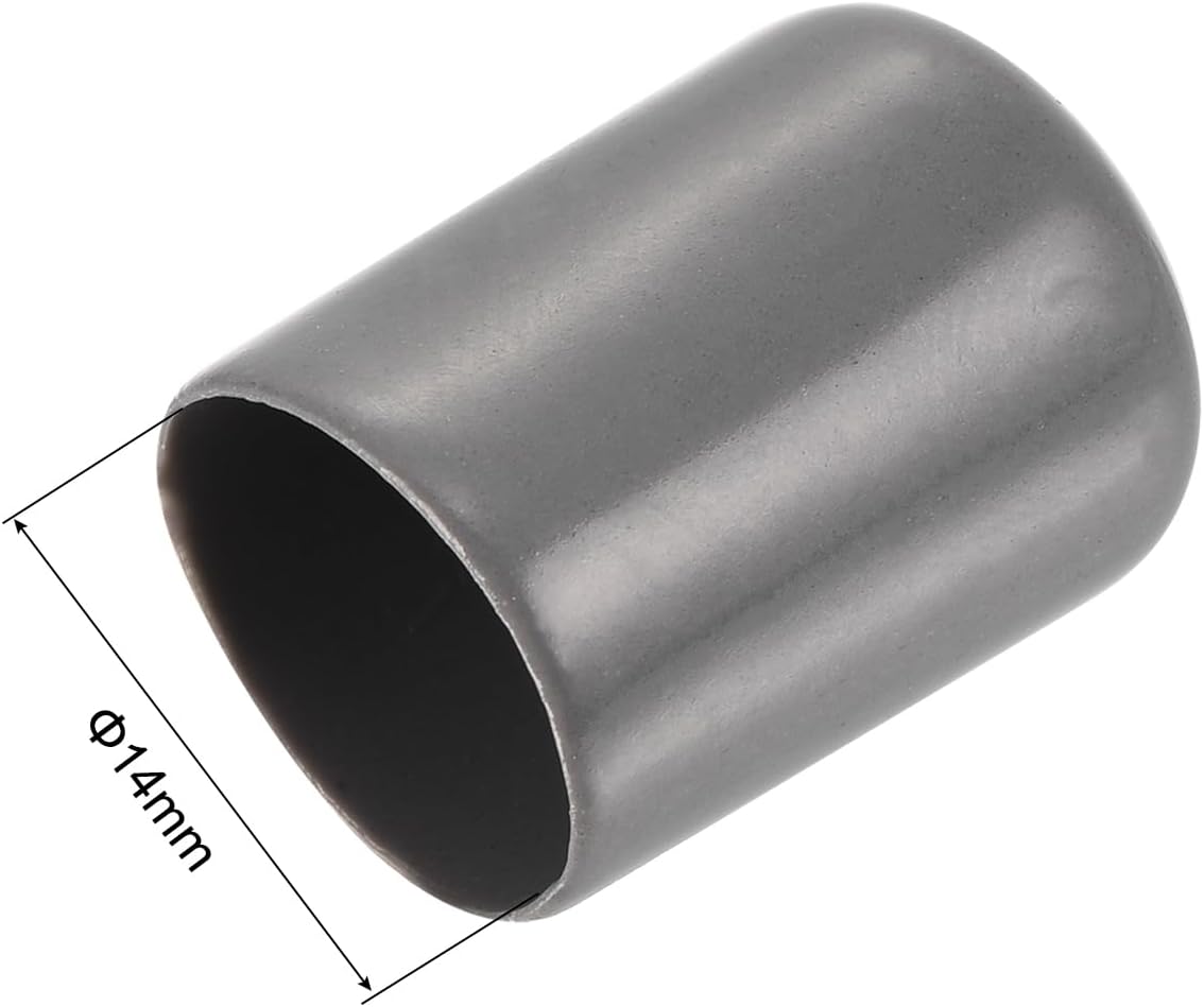 uxcell 20pcs Rubber End Caps 14mm ID Vinyl PVC Round Tube Bolt Cap Cover Screw Thread Protectors