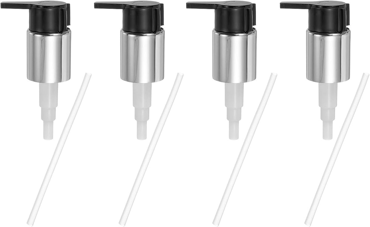 uxcell 4 Pcs Soap Dispenser Pump Heads, Hand Soap Dispensers Top Pumps Replacement Clip-on Pumphead