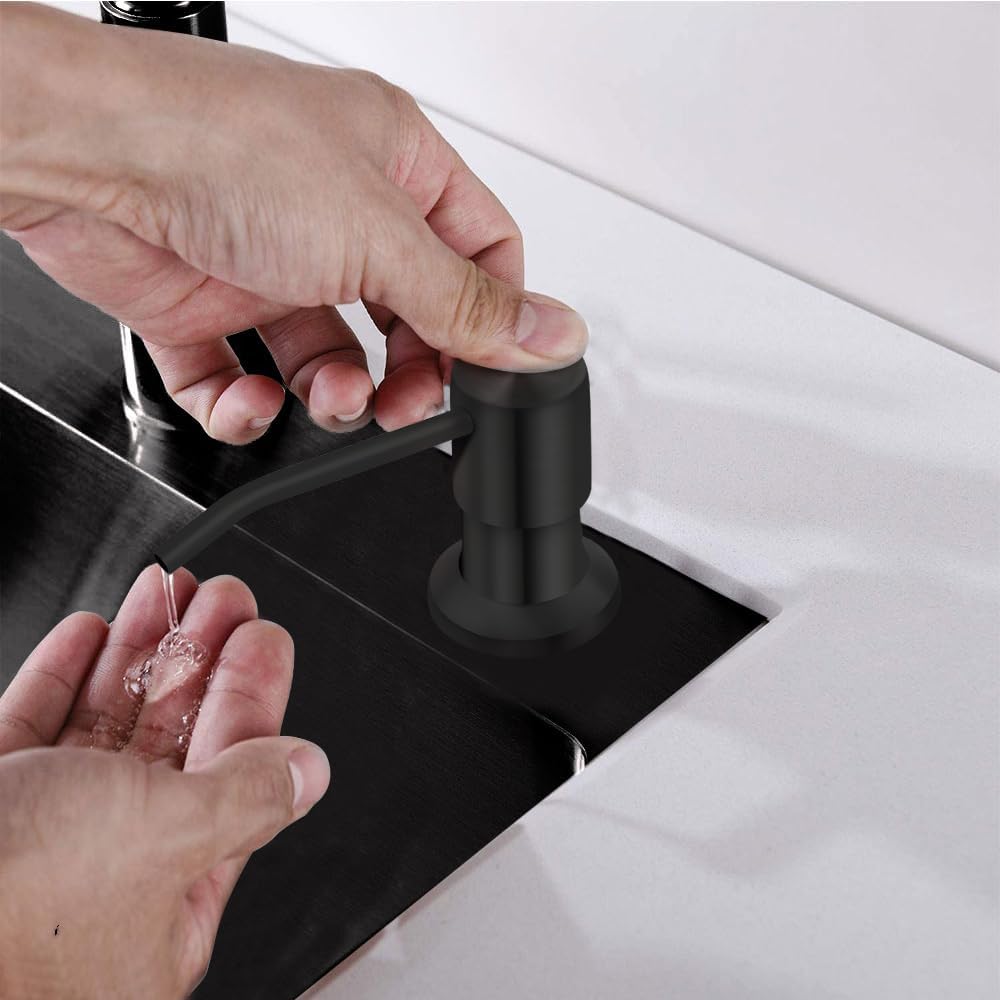 Soap Dispenser for Kitchen Sink, Countertop Soap Dispenser Pump, 47" Silicone Extension Tube