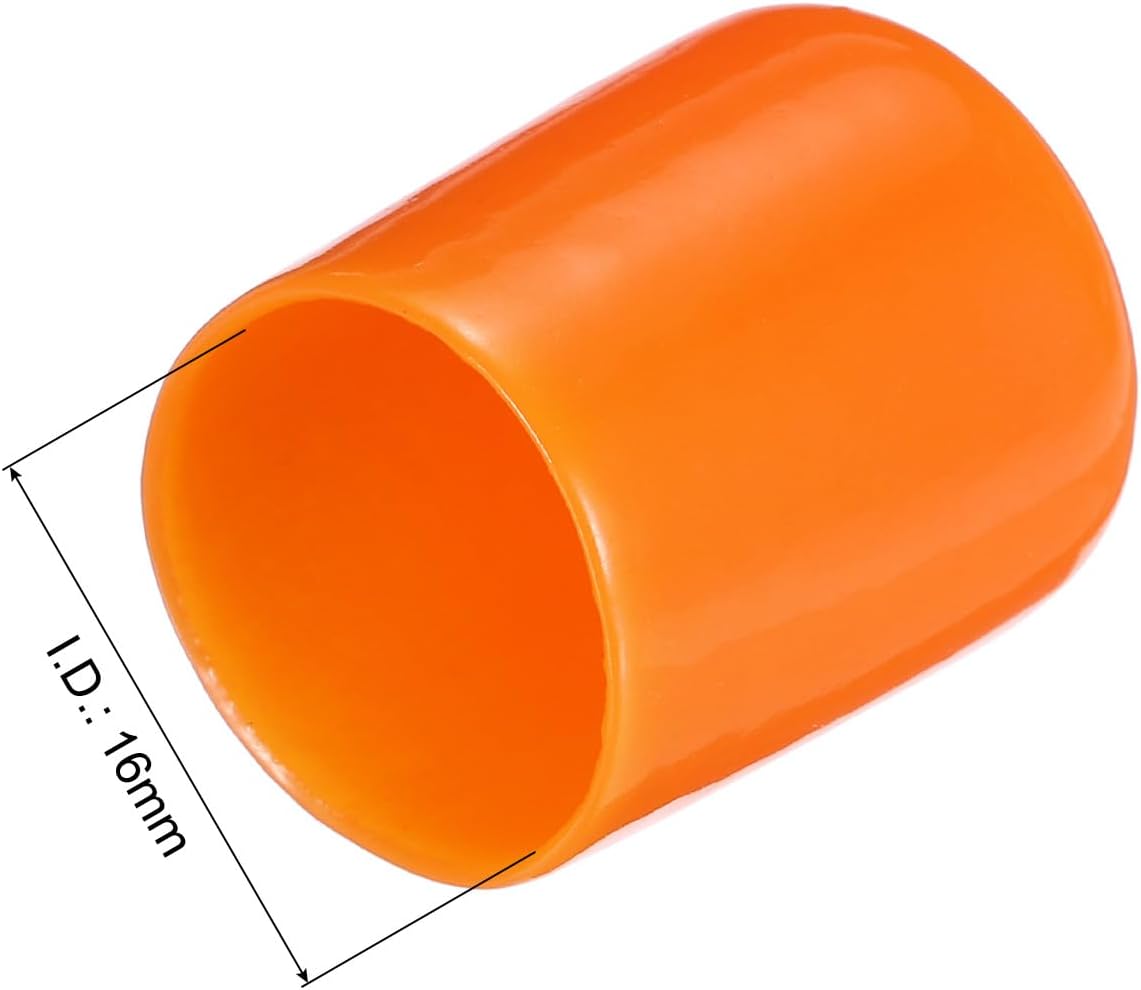 uxcell 20pcs Rubber End Caps 16mm(5/8") ID Vinyl PVC Round Tube Bolt Cap Cover Screw Thread