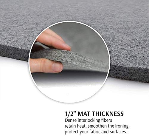 Extra Large Wool Pressing Mat 22" x 60" with Carrying Case – 100% New Zealand Wool Ironing Pad for