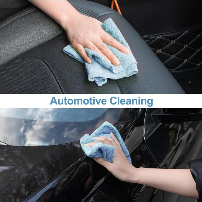 Microfiber Cleaning Cloth Roll, 20 Pack Reusable Tear Away Towels, 9.8" x 9.8", Cleaning Supplies