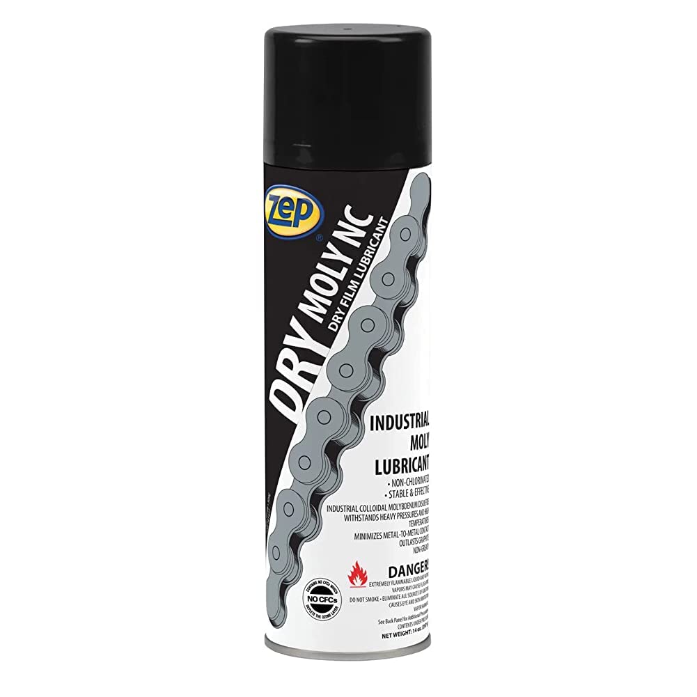 Zep Dry Moly NC Dry Film Lubricant - 14 oz (Case of 12) 10601 - Reduces Friction and Wear for