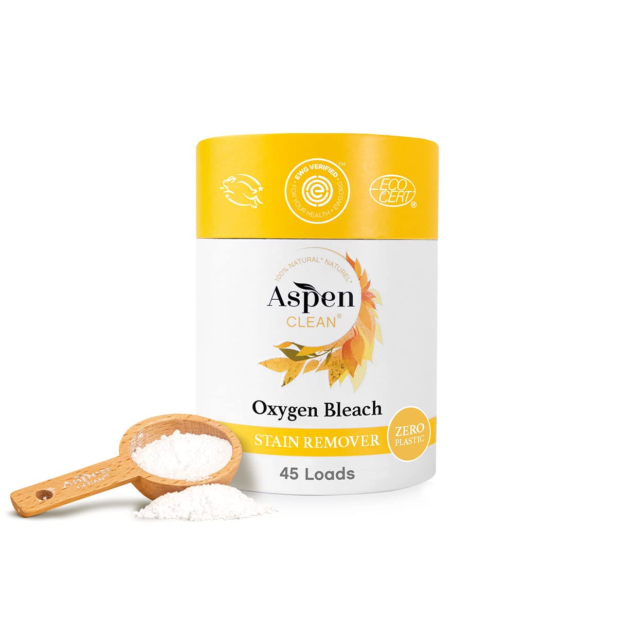 AspenClean Oxygen Whitener & Color Safe Stain Remover | Unscented | Hypoallergenic Bleach