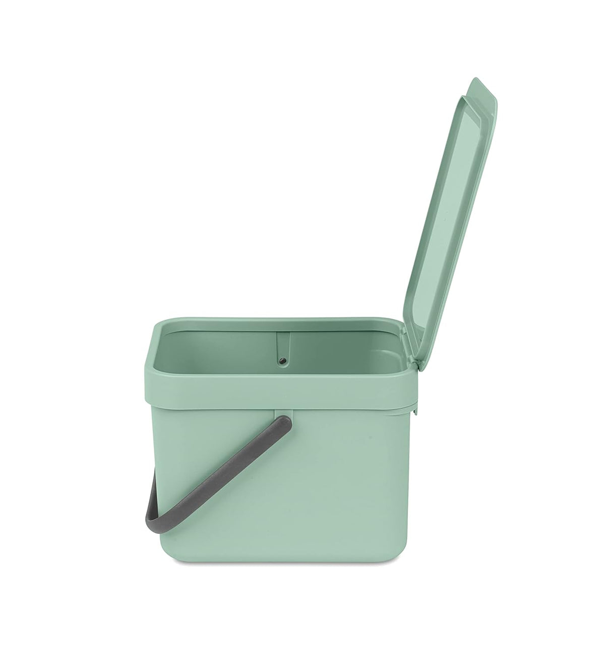 Brabantia Sort & Go Food Trash Can (1.6 Gal/Jade Green) Small Countertop Kitchen Compost Caddy with