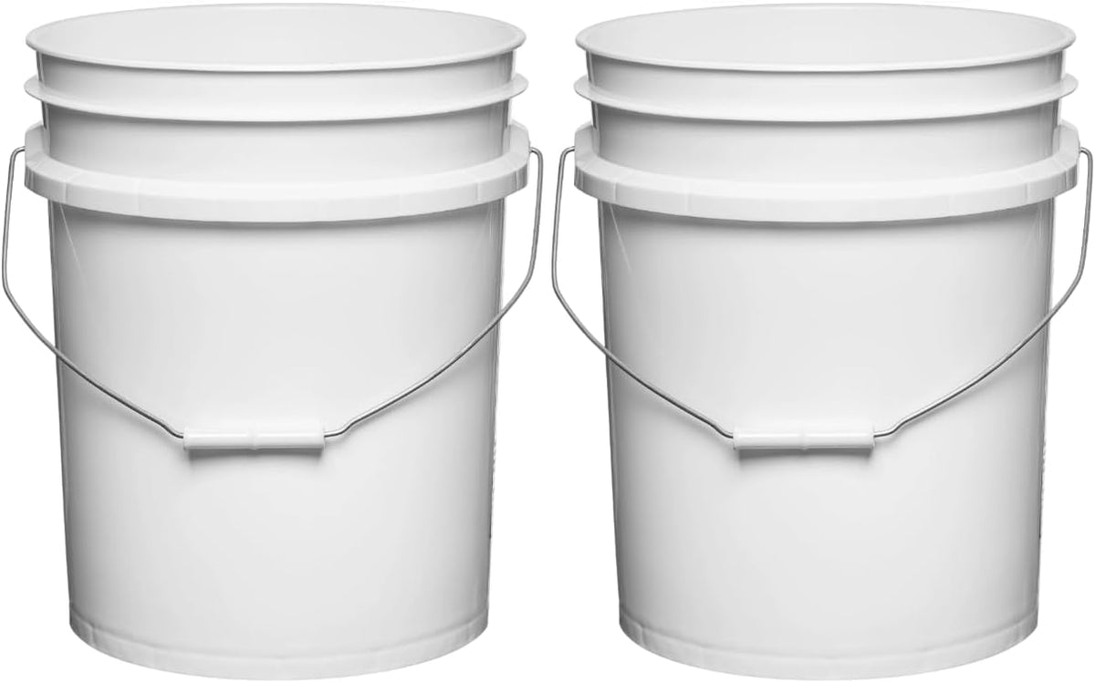 House Naturals 5 Gallon Premium HPDE Plastic Bucket - Made in USA Food Grade Storage Container, BPA