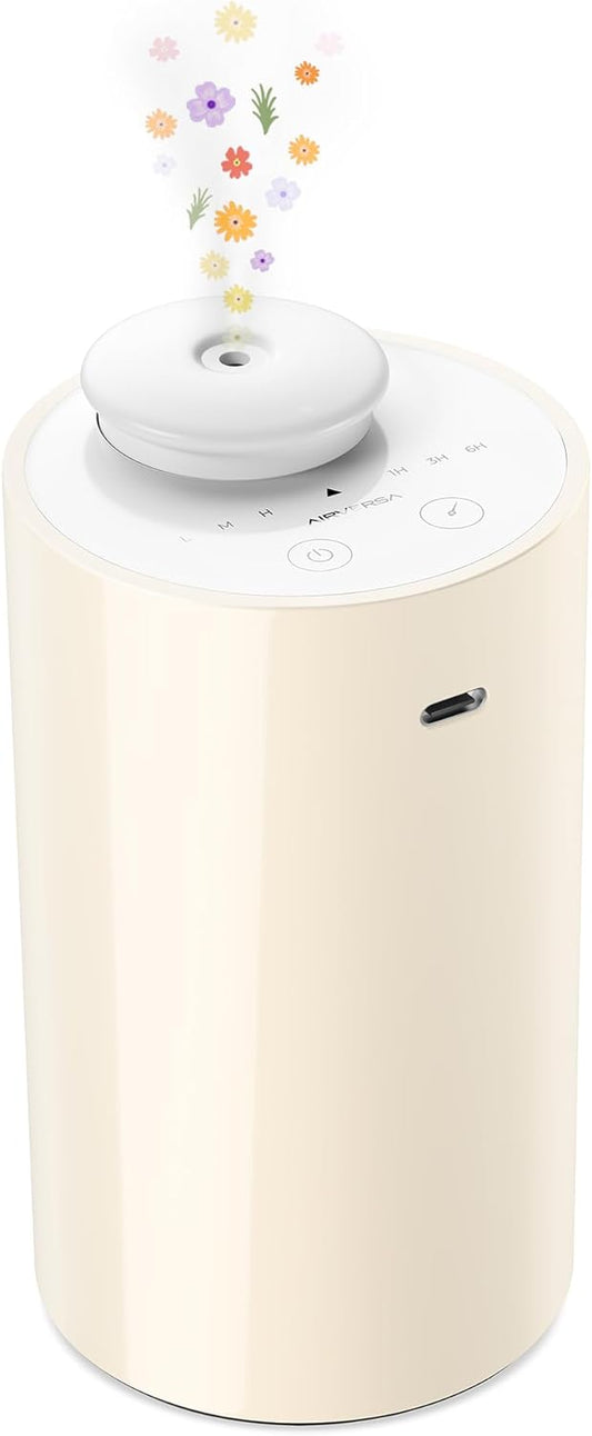 Airversa Waterless Diffuser for Essential Oil, Battery Operated Nebulizer, 0.7 Fl.Oz./ 20mL