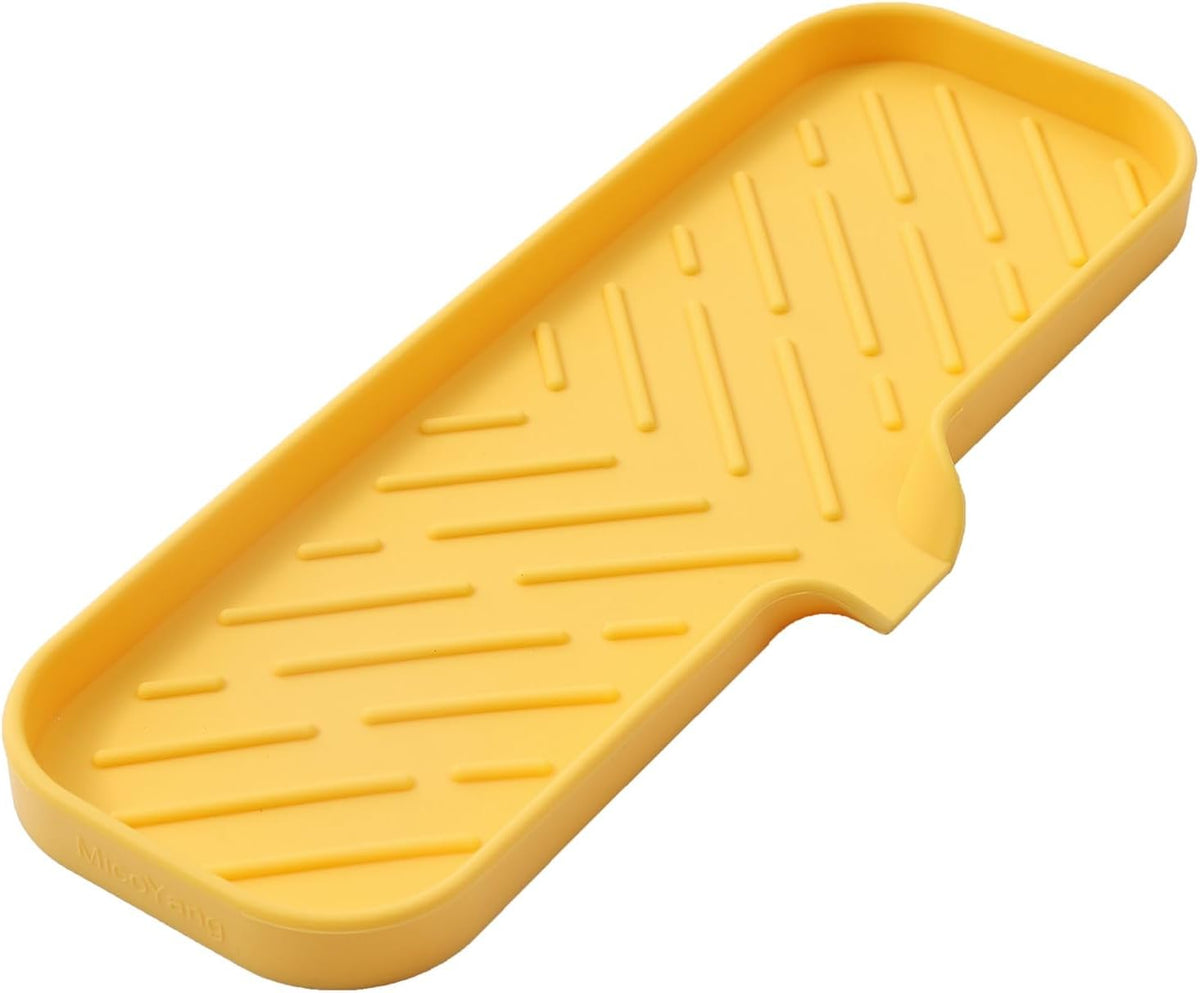 Silicone Bathroom Soap Dishes with Drain Spout-Bathroom and Kitchen Sink Organizer,Sponge