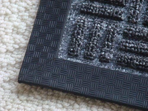 Kempf Water Retainer Entrance Mat, Indoor Outdoor Rubber Rug, Moisture Trapping, Absorbent Mat, 18