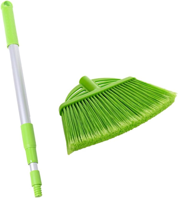 Three-Section Telescopic Aluminum Alloy Rod Long-Handled Broom for Housekeeping Garden Camping