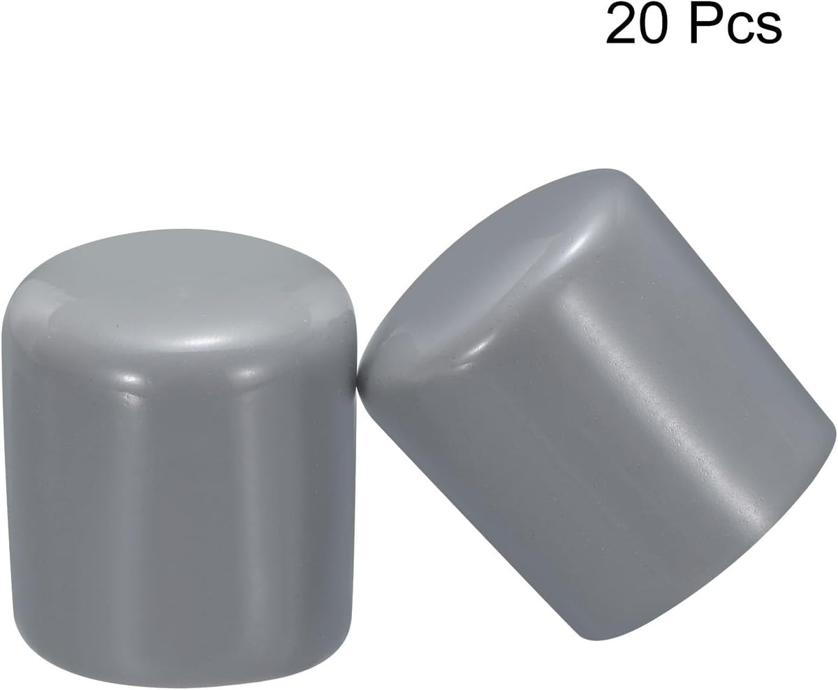 uxcell 20pcs Rubber End Caps 30mm ID Vinyl PVC Round Tube Bolt Cap Cover Screw Thread Protectors