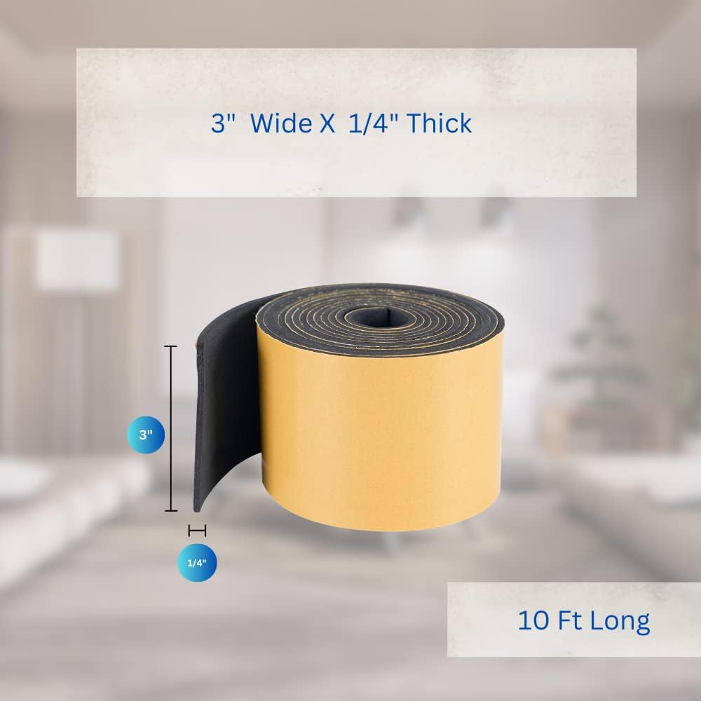 High Density Foam Weather Stripping Door Seal Strip Insulation Tape Roll for Insulating Door Frame
