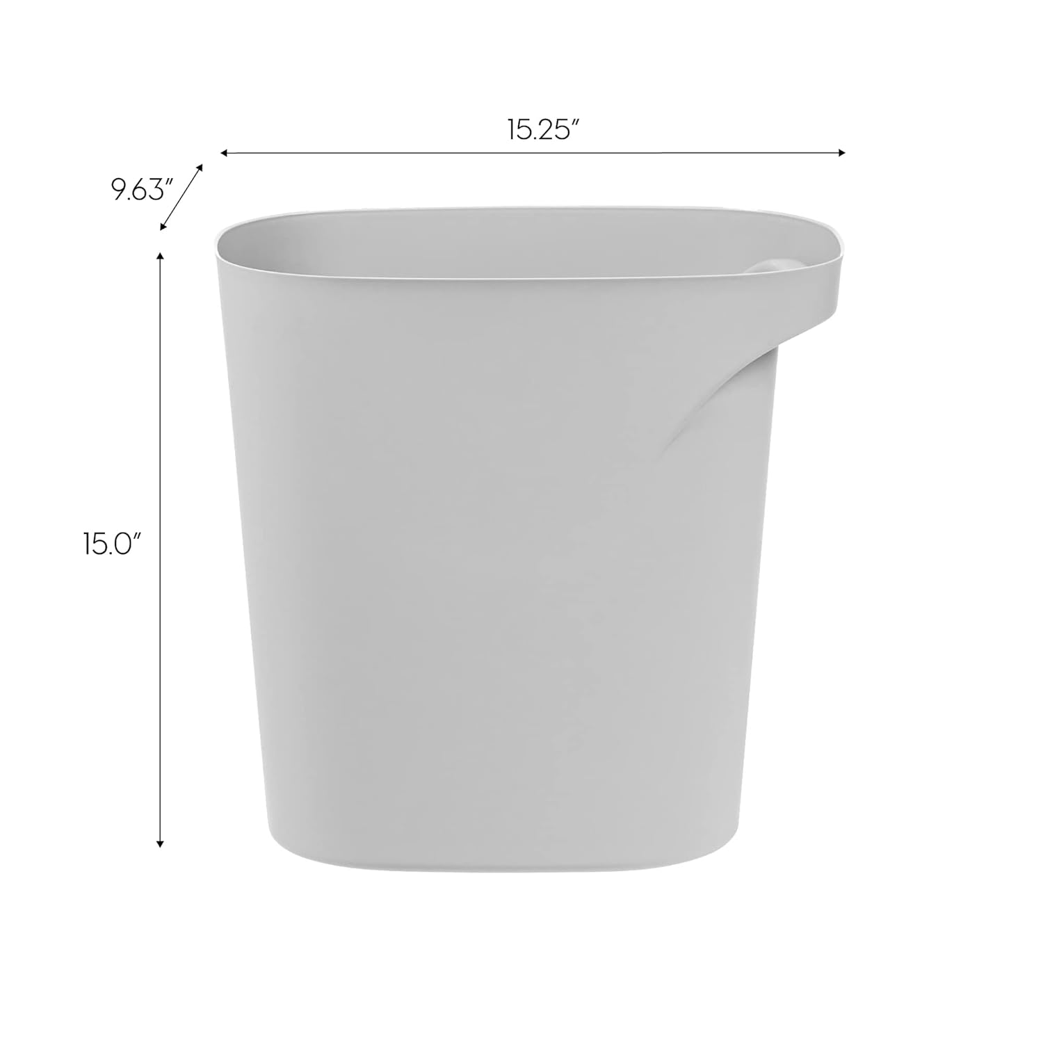 IRIS USA Small Trash Can Wastebasket with Handle, 6 Gallon / 24 Quart, 3-Pack, for Bathroom