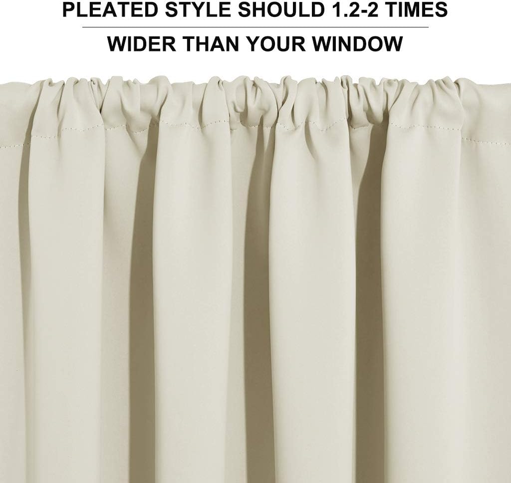 RYB HOME RV Curtains for Camper Windows - Soft Thermal Insulated Small Window Curtain Tiers for
