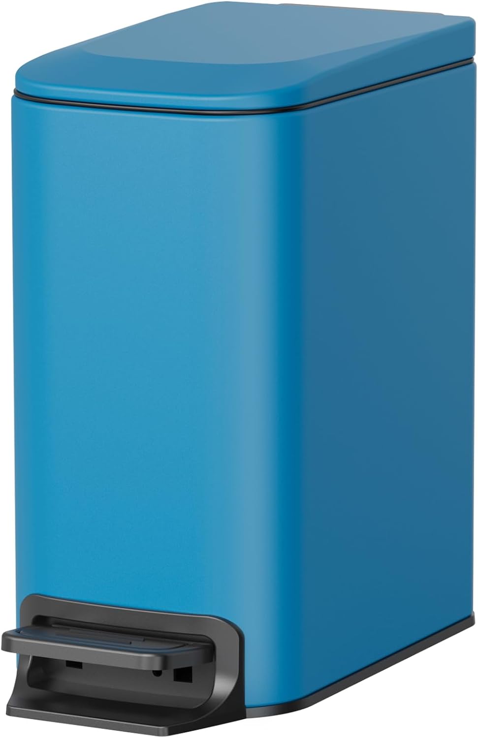 Cesun Small Bathroom Trash Can with Lid Soft Close, Step Pedal, 6 Liter / 1.6 Gallon Stainless