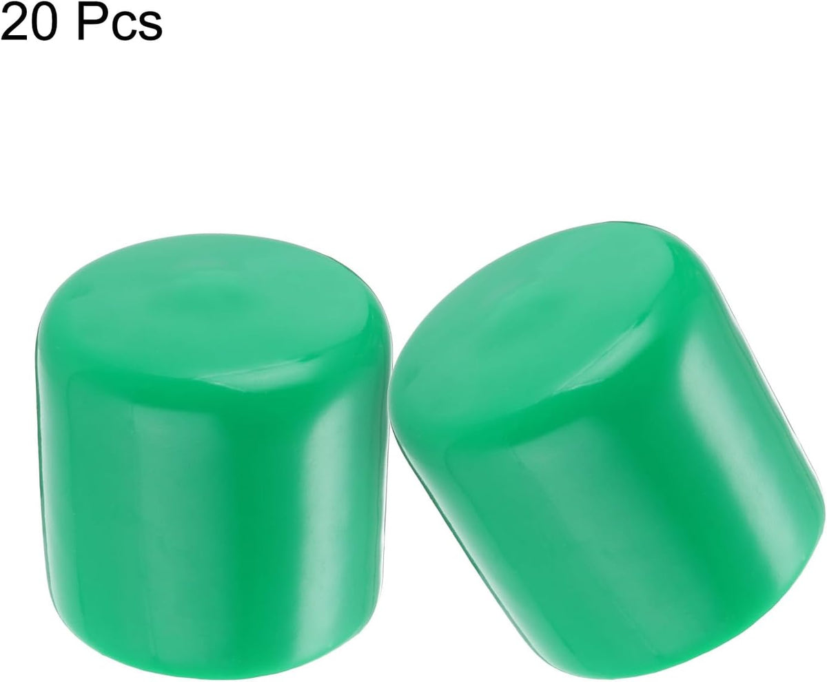 uxcell 20pcs Rubber End Caps 32mm(1 1/4") ID Vinyl PVC Round Tube Bolt Cap Cover Screw Thread