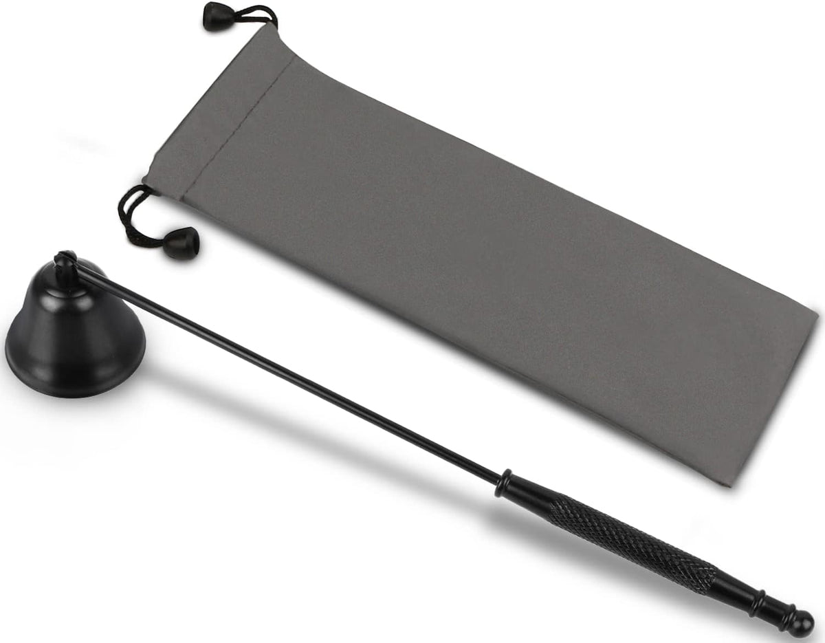 Candle Snuffer Black, Elegant Candle Extinguisher Snuffer Accessory with Long Handle for Putting