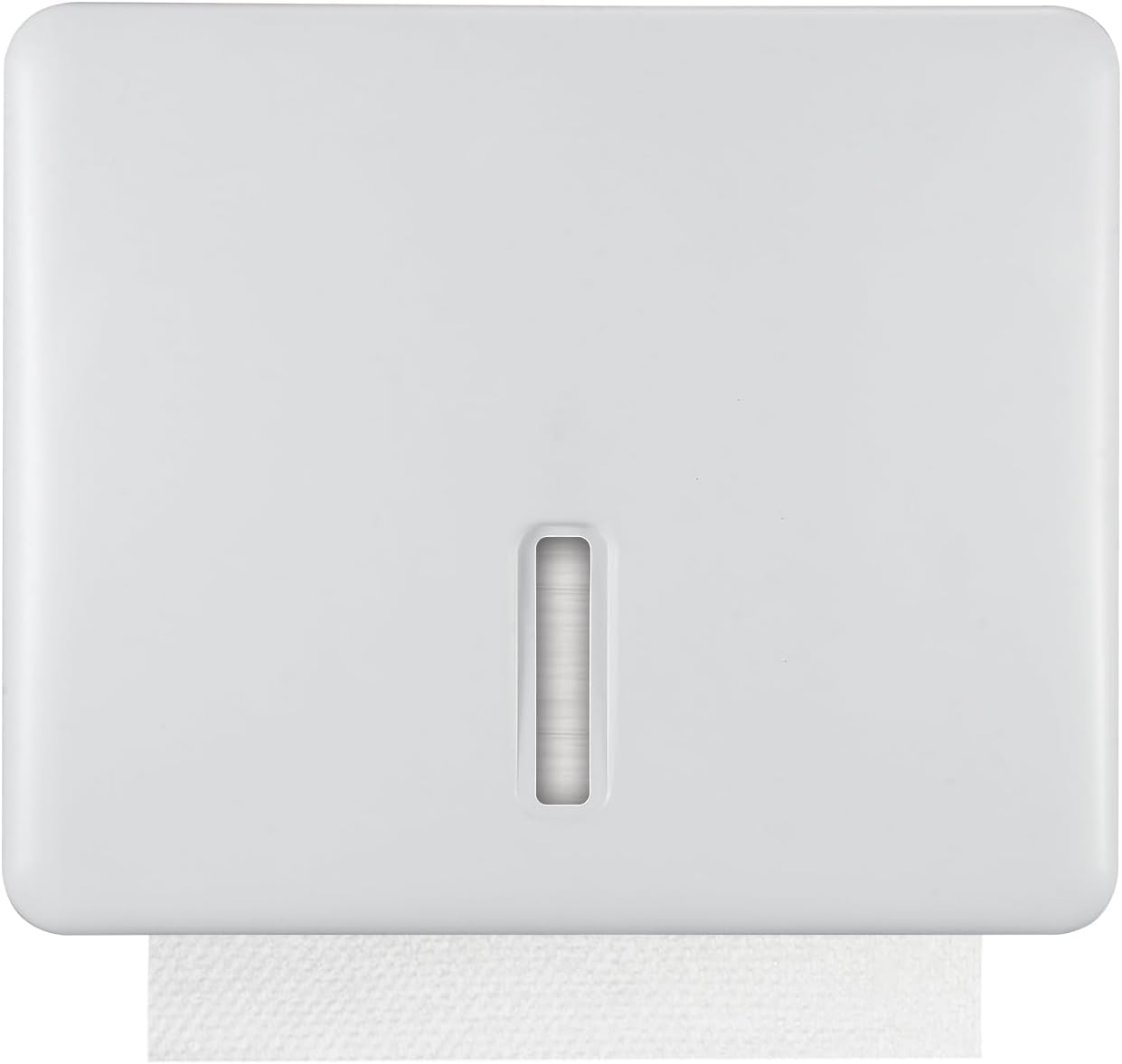 Multifold Paper Towel Dispenser Wall Mount (White) – Large Capacity C-Fold, Trifold, and Folded