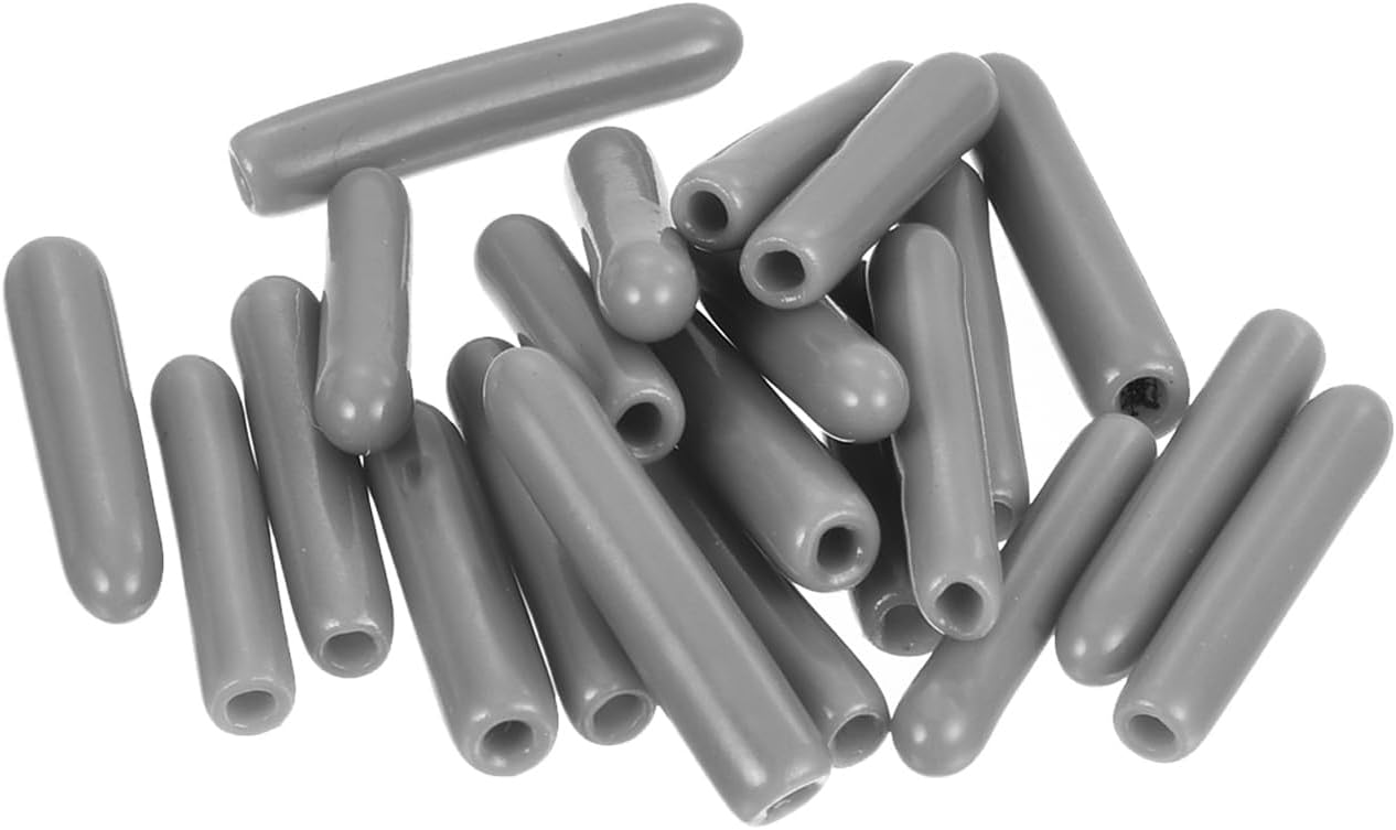 uxcell 20pcs Rubber End Caps Protective Caps 1.5mm ID Vinyl PVC Round Tube Bolt Cap Cover Screw