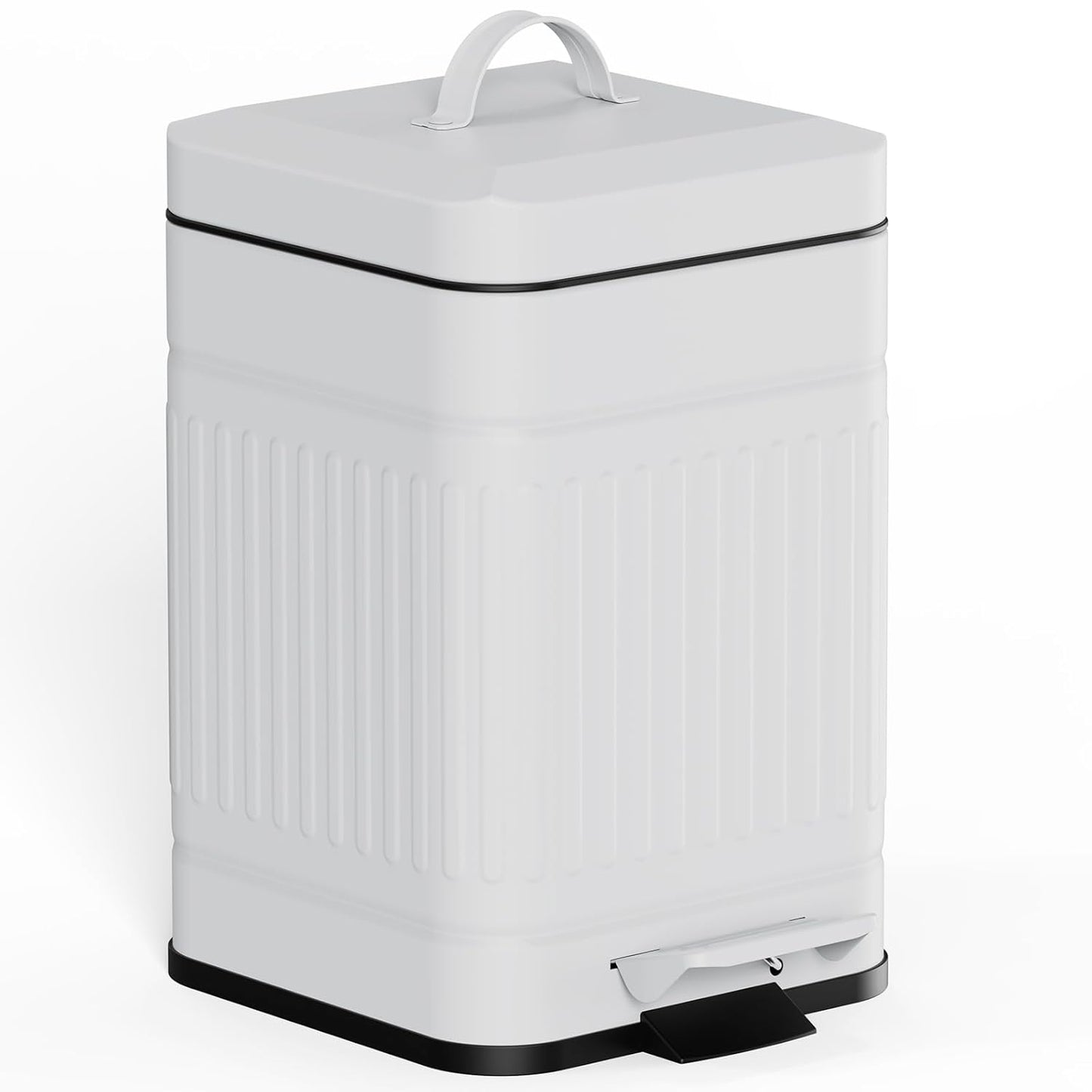 CEROELDA Small Trash Can with Lid-5L/1.3 Gal, Stainless Steel Outdoor Dog Poop Garbage