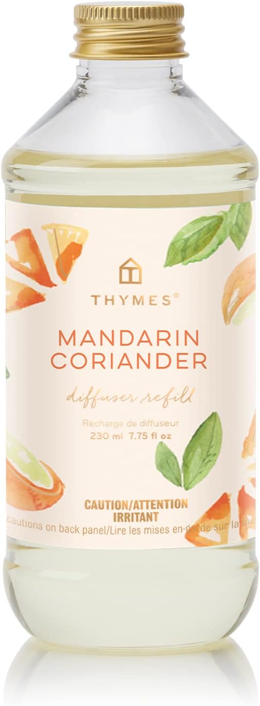 Thymes Mandarin Coriander Reed Diffuser Oil - Room Fragrance Oil - Flameless Home Fragrance7.75 Fl