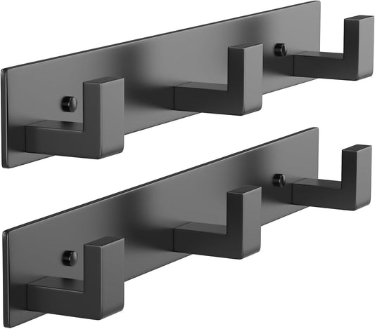 PMMASTO Wall Mounted Coat Hooks- Stainless Steel Rust-Resistant Bathroom Hangers for