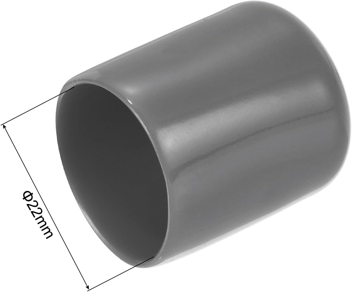 uxcell 20pcs Rubber End Caps 22mm ID Vinyl PVC Round Tube Bolt Cap Cover Screw Thread Protectors