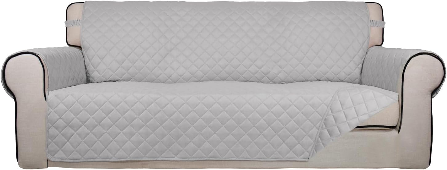 PureFit Reversible Quilted Sofa Cover, Water Resistant Slipcover Furniture Protector, Washable