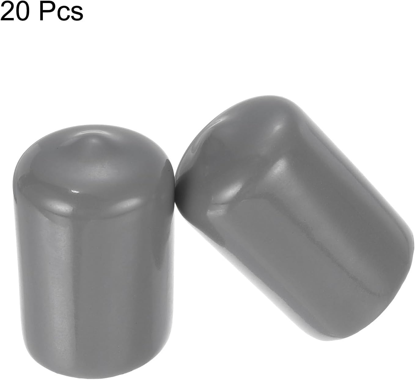 uxcell 20pcs Rubber End Caps 18mm ID Vinyl PVC Round Tube Bolt Cap Cover Screw Thread Protectors