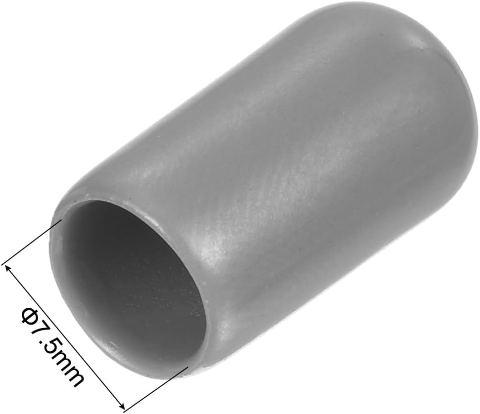uxcell 20pcs Rubber End Caps Protective Caps 7.5mm ID Vinyl PVC Round Tube Bolt Cap Cover Screw