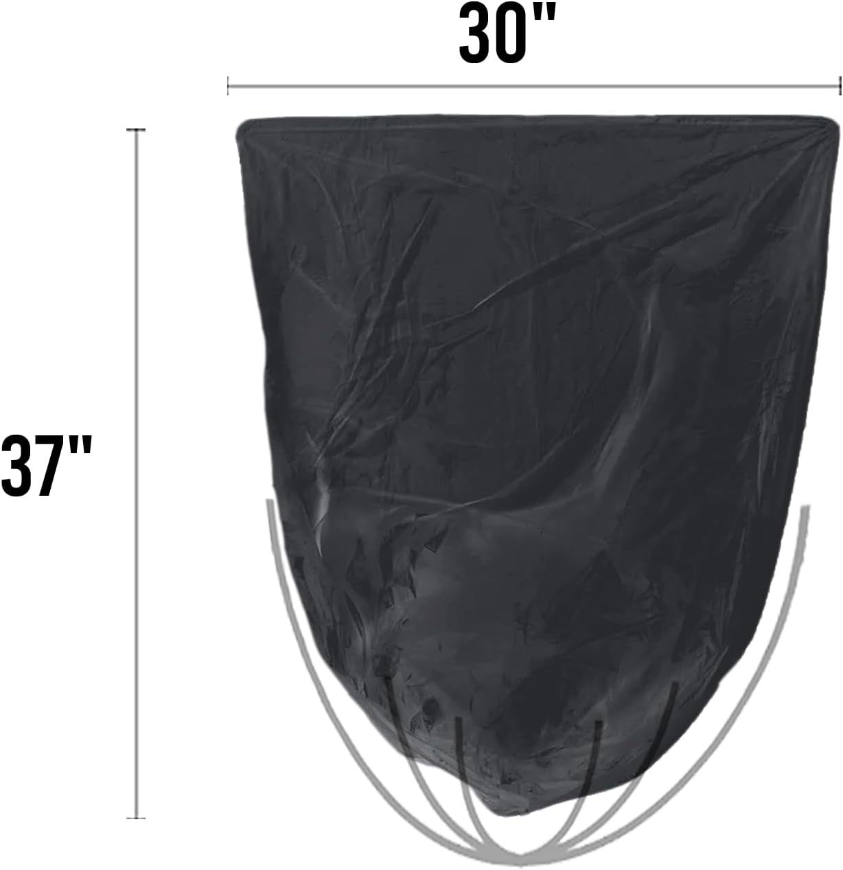 30 Gallon Trash Bags, 100 Count Black Garbage bags, Multi-purpose Trash Can Bin Liners for