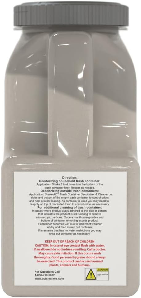 ACT Trash Deodorizer and Cleaner | Eliminates Odors Controls Garbage Sludge | for Garage and