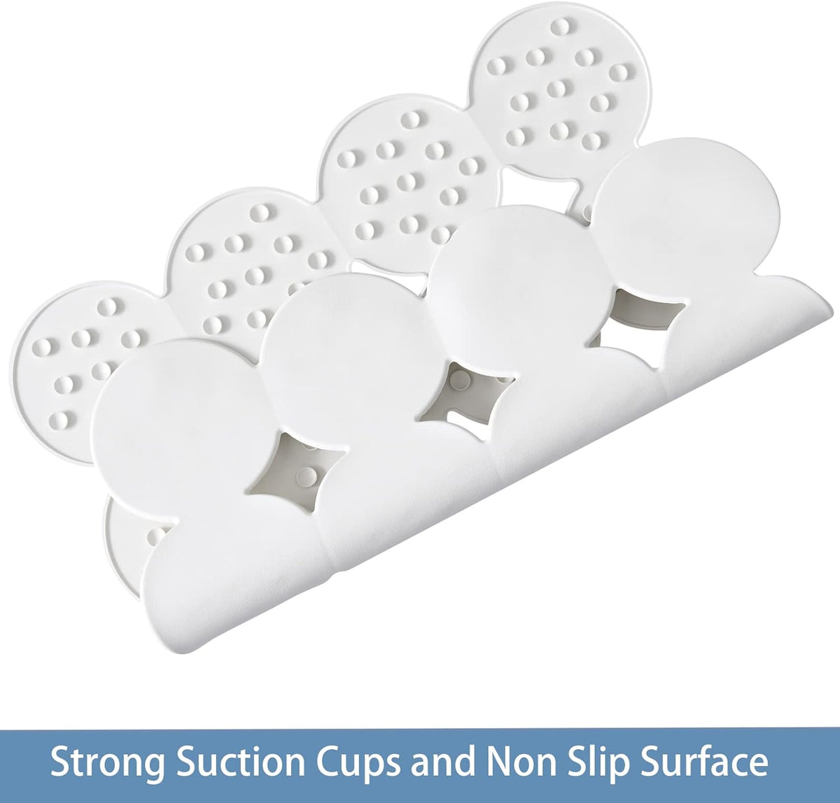 Square Shower Mat Nonslip - Rubber Bathtub Mat with Suction Cups for Inside Shower Bathroom Floor