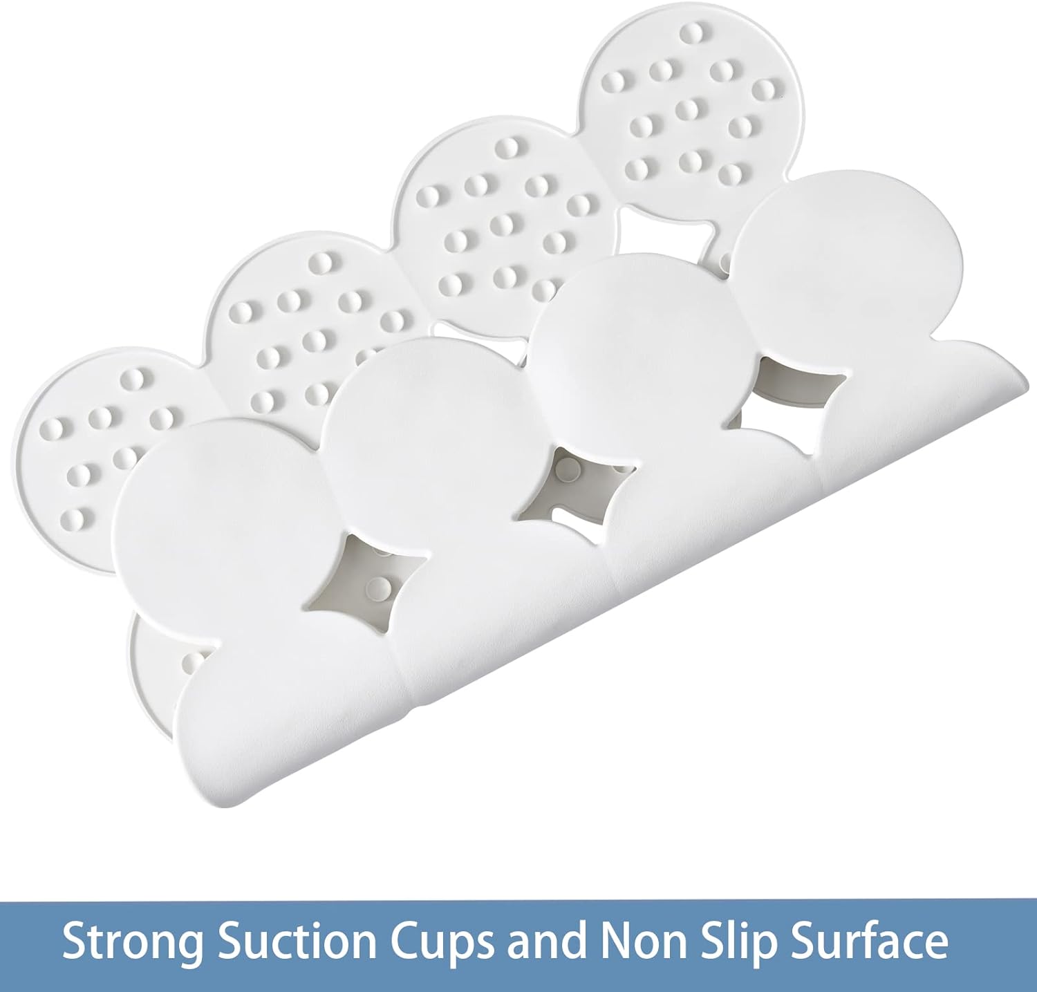 Square Shower Mat Nonslip - Rubber Bathtub Mat with Suction Cups for Inside Shower Bathroom Floor