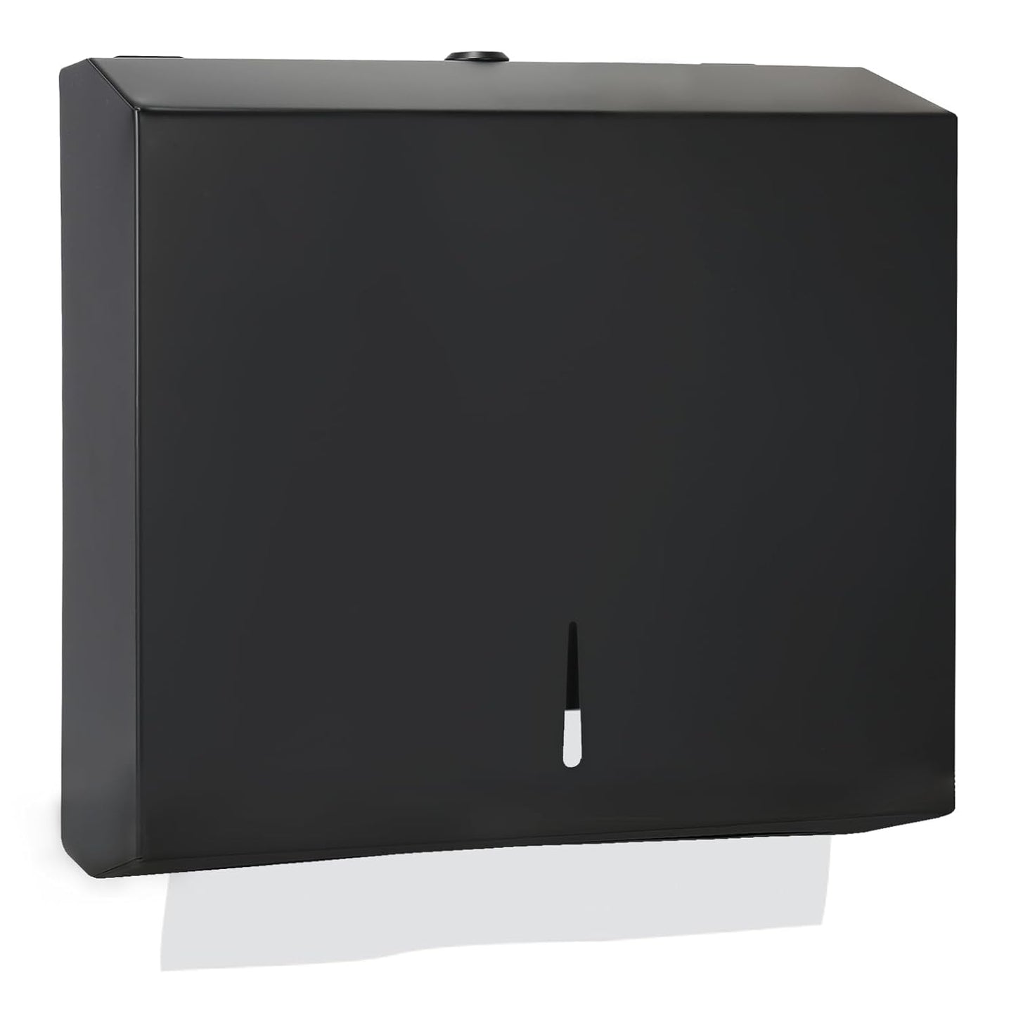 Paper Towel Dispenser Wall Mount, Matte Black Stainless Steel Commercial Paper Towel Holder with