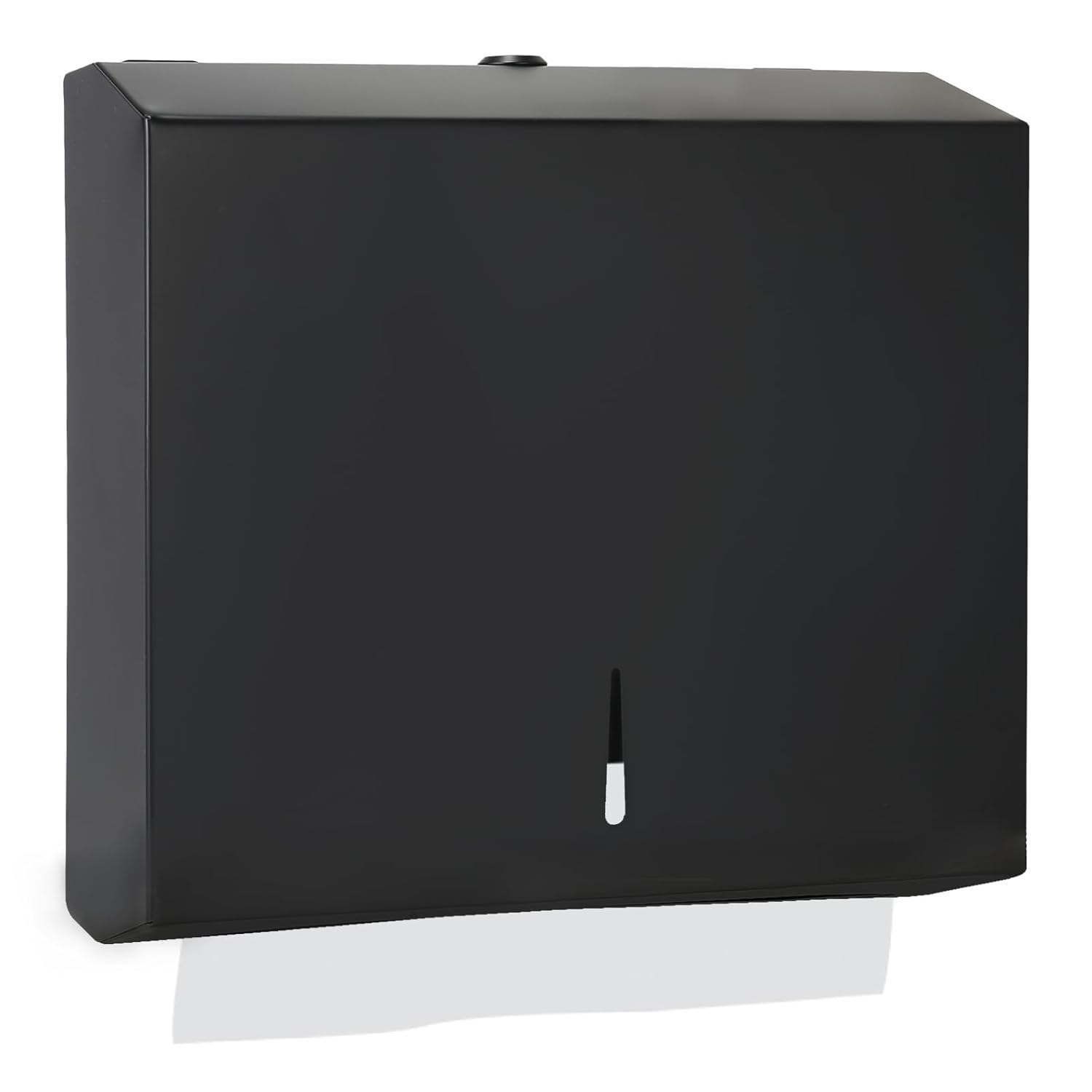 Paper Towel Dispenser Wall Mount, Matte Black Stainless Steel Commercial Paper Towel Holder with