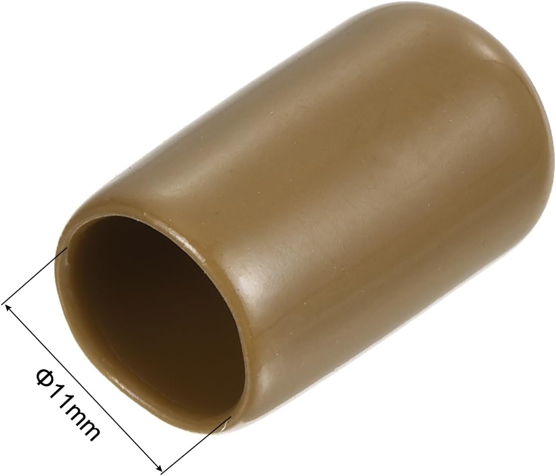 uxcell 20pcs Rubber End Caps 11mm ID Vinyl PVC Round Tube Bolt Cap Cover Screw Thread Protectors