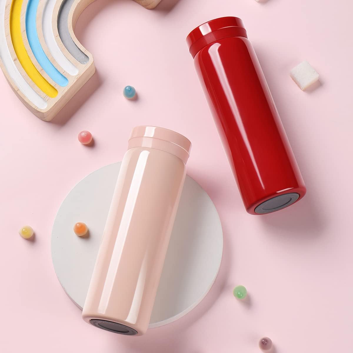 Mini Thermos Cute Water Bottle - 7 oz Tiny Insulated Vacuum 18/10 Stainless Steel Small Flask