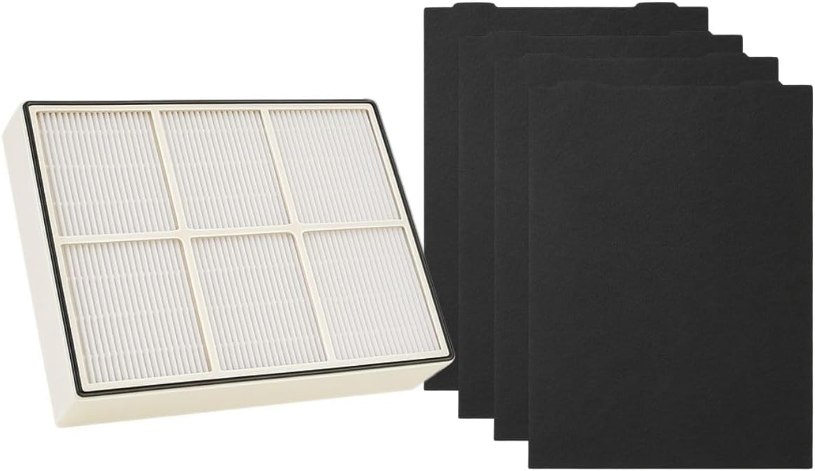 Nispira True HEPA Filter (Small) with 4 Pre-Carbon Filters Compatible with Whirlpool Whispure Air