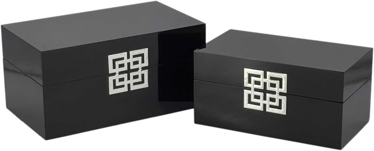 Galt International Storage Box Set Decorative Storage Box w/Hinged Lid Classic Design Wood Decor