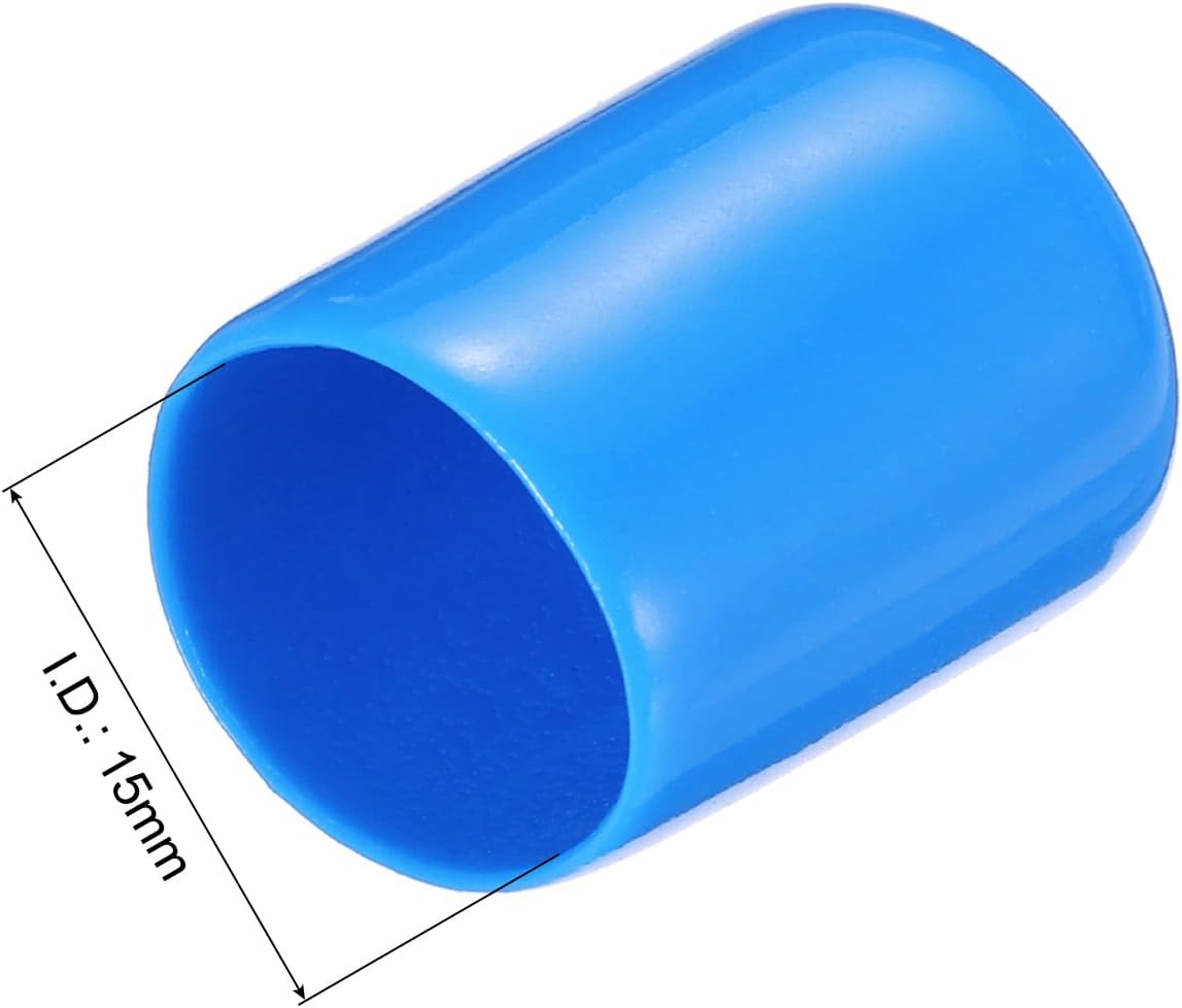 uxcell 20pcs Rubber End Caps 15mm(9/16") ID Vinyl PVC Round Tube Bolt Cap Cover Screw Thread