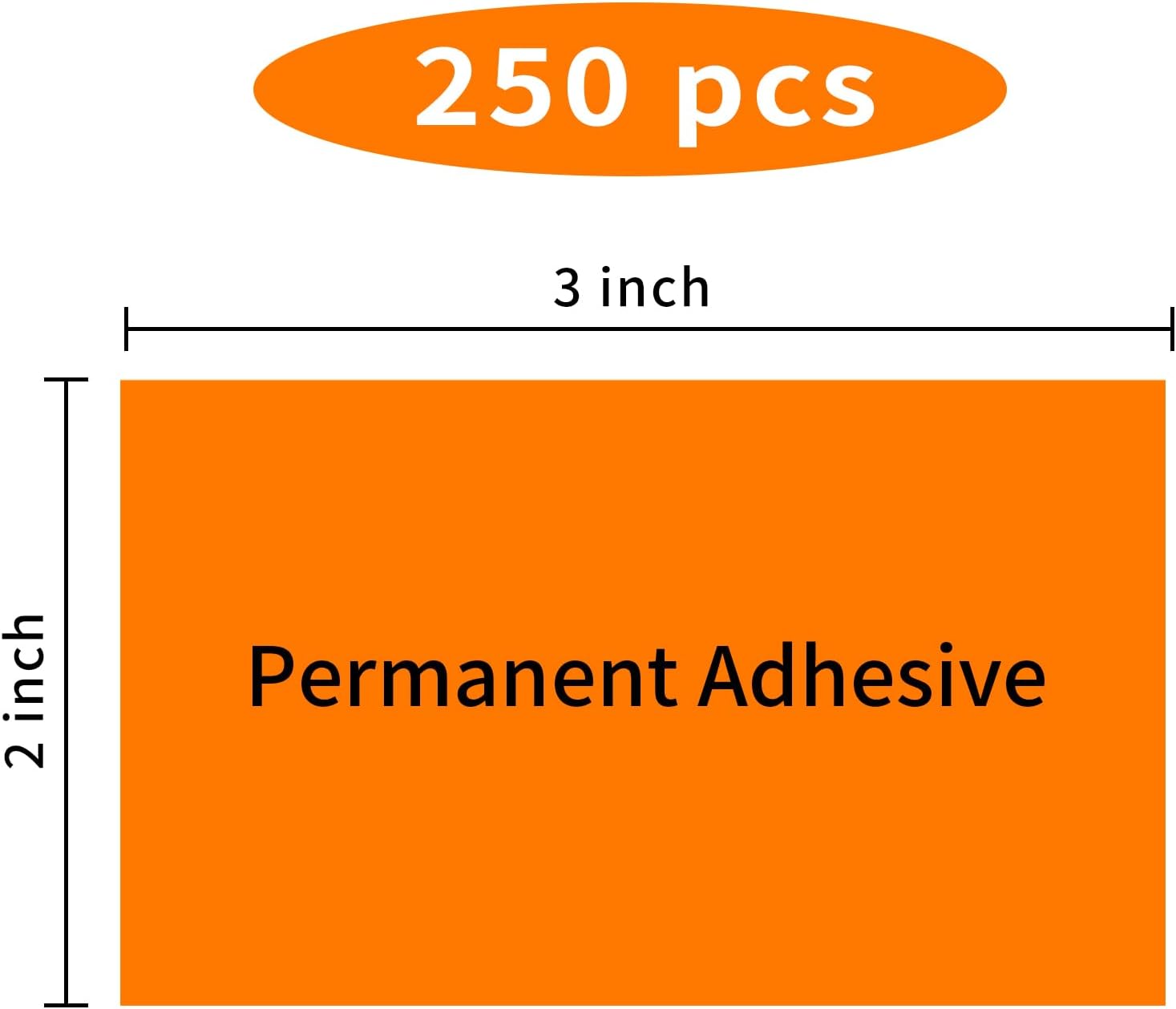 STARLIBOO Neon Colored Labels Stickers 3 x 2 Inch, Rectangle Moving Labels Stickers, 250Pcs Garage