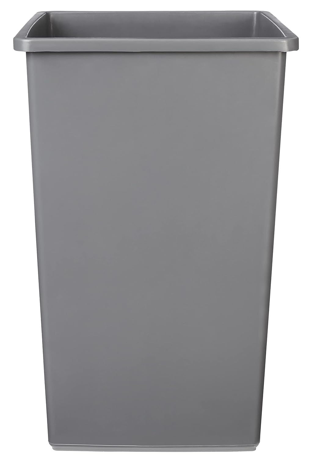 Amazon Basics Square Waste Container Open Top Wastebasket, Plastic Bins, 25 gallons, Grey, (Pack of