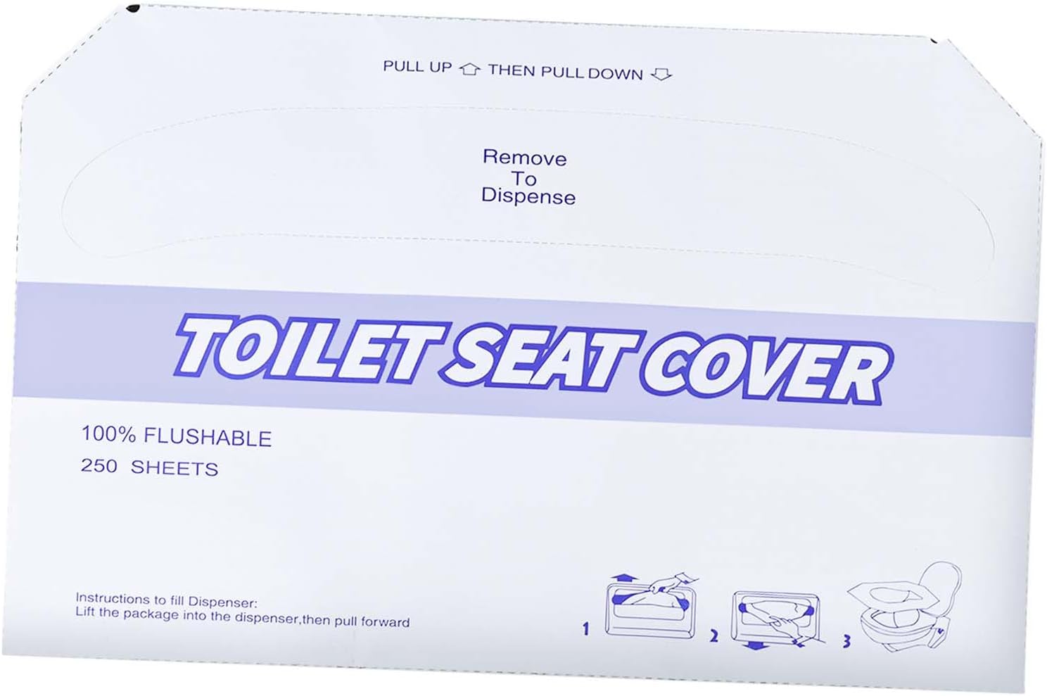1 Pack (250 Pieces) Disposable Toilet Seat Covers Flushable Paper Toilet Seat Cover for Bathroom