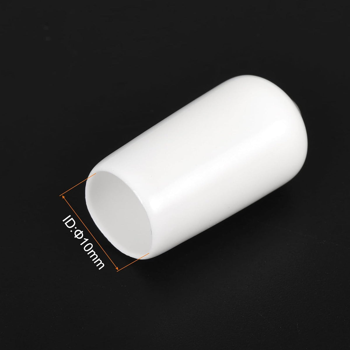 uxcell 20pcs Rubber End Caps 10mm ID Vinyl Round End Cap Cover Screw Thread Protectors White