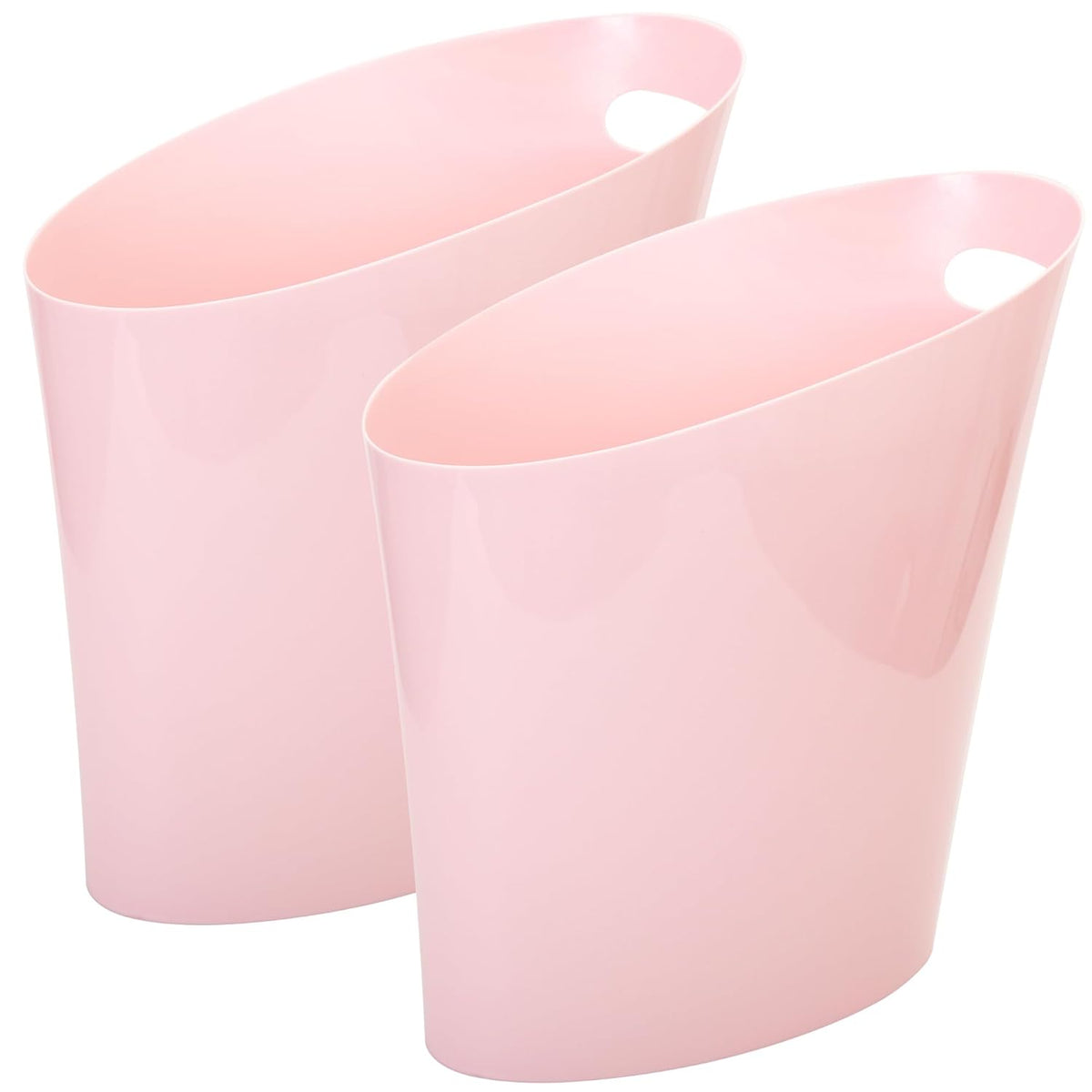 Youngever 2 Gallon Slim Trash Can, Plastic Garbage Container Bin, Small Trash Bin with Handles for