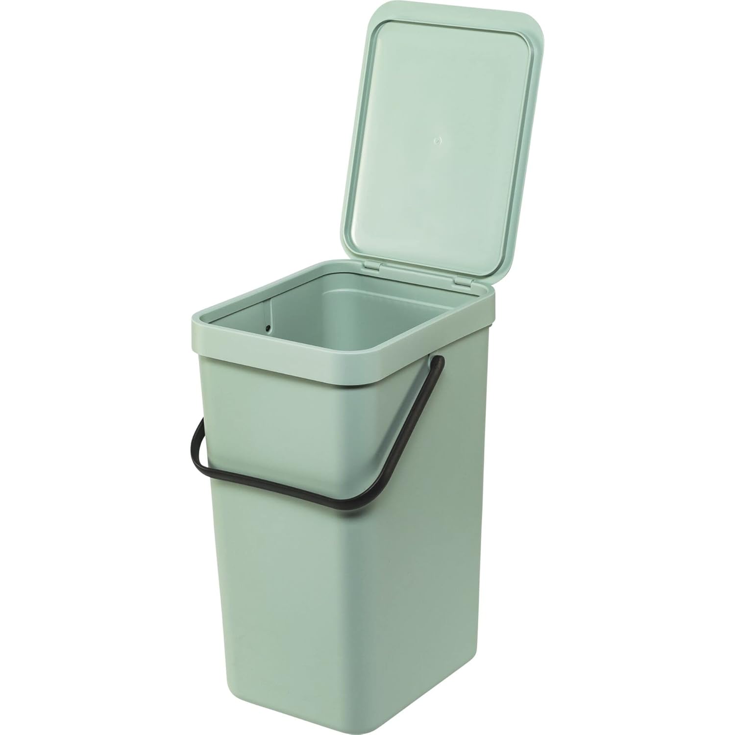 Brabantia Sort & Go Kitchen Recycling Can (4.2 Gal/Jade Green) Stackable Waste Organiser with